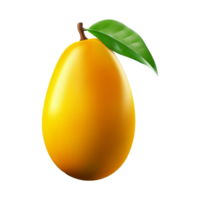 ai generiert 3d Mango isoliert Früchte auf transparent Hintergrund png