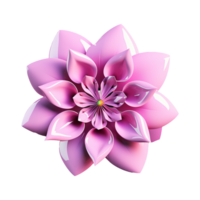 ai gerado 3d estilo colorida flor isolado em transparente fundo png