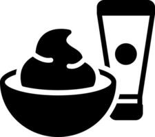 Solid black icon for cream vector