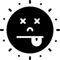 Solid black icon for waste time vector