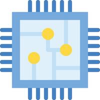 Cpu chip vector icon