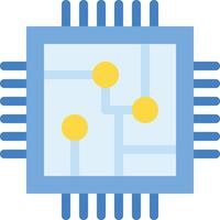 Cpu chip vector icon