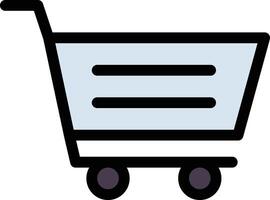 icono de vector de carrito de compras