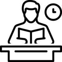 Black line icon for preparation vector