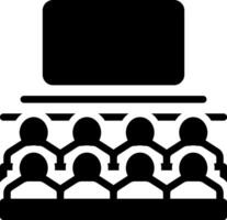 Solid black icon for audience vector