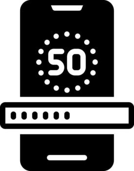 Solid black icon for however vector