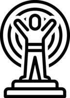 Black line icon for reach vector