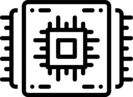 Black line icon for embedded vector