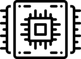 Black line icon for embedded vector