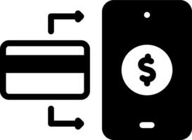 Solid black icon for transfer vector