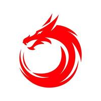 Dragon head logo design vector illustration