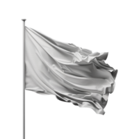 ai gegenereerd blanco wit vlag golvend geïsoleerd Aan transparant achtergrond png