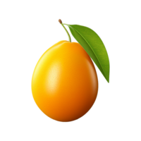 ai gegenereerd 3d mango geïsoleerd fruit Aan transparant achtergrond png