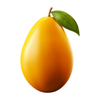 ai generato 3d Mango isolato frutta su trasparente sfondo png