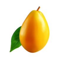 ai gegenereerd 3d mango geïsoleerd fruit Aan transparant achtergrond png