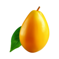 ai généré 3d mangue isolé des fruits sur transparent Contexte png