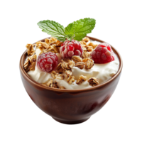 AI generated Yogurt bowl isolated on transparent background png