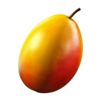 ai generado 3d mango aislado frutas en transparente antecedentes png