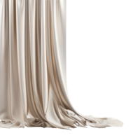 AI generated Silk curtain png isolated on transparent background