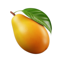 ai generado 3d mango aislado frutas en transparente antecedentes png