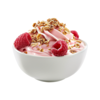 ai gegenereerd yoghurt kom geïsoleerd Aan transparant achtergrond png