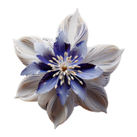 ai généré 3d style coloré fleur isolé sur transparent Contexte png