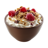 AI generated Yogurt bowl isolated on transparent background png