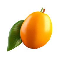 ai generado 3d mango aislado frutas en transparente antecedentes png