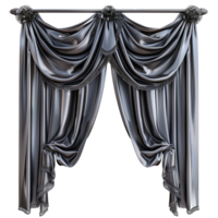 AI generated Silk curtain png isolated on transparent background