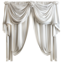 AI generated Silk curtain png isolated on transparent background