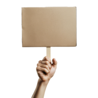 ai generiert Handheld Protest Zeichen auf transparent Hintergrund png