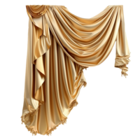 AI generated Silk curtain png isolated on transparent background