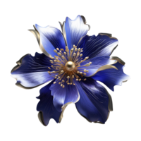 ai generiert 3d Stil bunt Blume isoliert auf transparent Hintergrund png