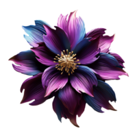 AI generated 3d style colorful flower isolated on transparent background png