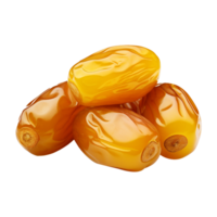 AI generated Dates in wooden bowl isolated on transparent background png