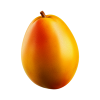 ai generado 3d mango aislado frutas en transparente antecedentes png