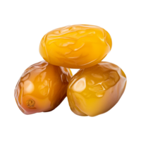 AI generated Dates in wooden bowl isolated on transparent background png