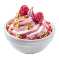 ai gegenereerd yoghurt kom geïsoleerd Aan transparant achtergrond png