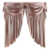 AI generated Silk curtain png isolated on transparent background