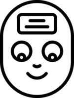 Black line icon for nickname vector