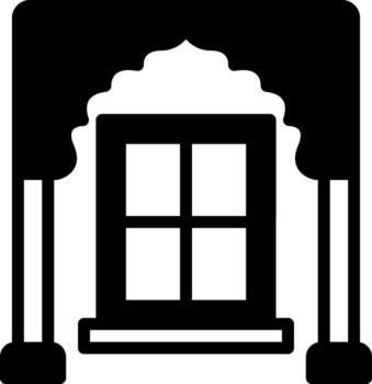 vector sólido negro icono para ventanas