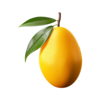 ai generado 3d mango aislado frutas en transparente antecedentes png