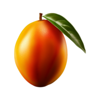 ai generado 3d mango aislado frutas en transparente antecedentes png