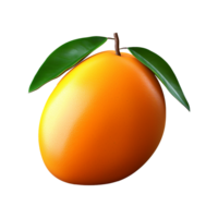 ai generiert 3d Mango isoliert Früchte auf transparent Hintergrund png