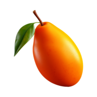 ai generato 3d Mango isolato frutta su trasparente sfondo png