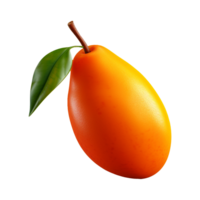 ai gegenereerd 3d mango geïsoleerd fruit Aan transparant achtergrond png