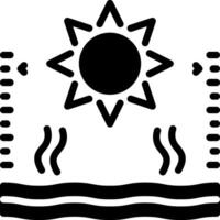 Vector solid black icon for warming