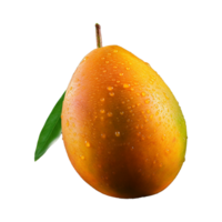 ai generado 3d mango aislado frutas en transparente antecedentes png