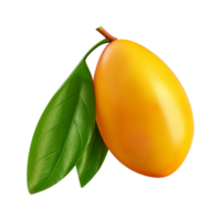 AI generated 3d Mango isolated fruits on transparent background png