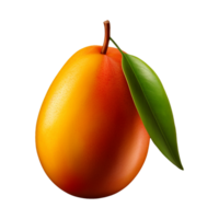 AI generated 3d Mango isolated fruits on transparent background png